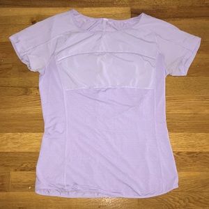 Lululemon size 2 light purple short sleeve top!